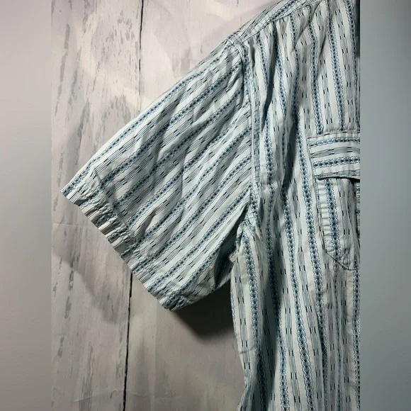 Prana Button Down Organic Cotton Mens Short Sleeve Relaxed Fit Shirt Sz XL - Picture 5 of 13